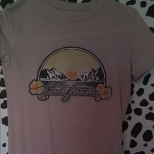 Pink shirt with California on it